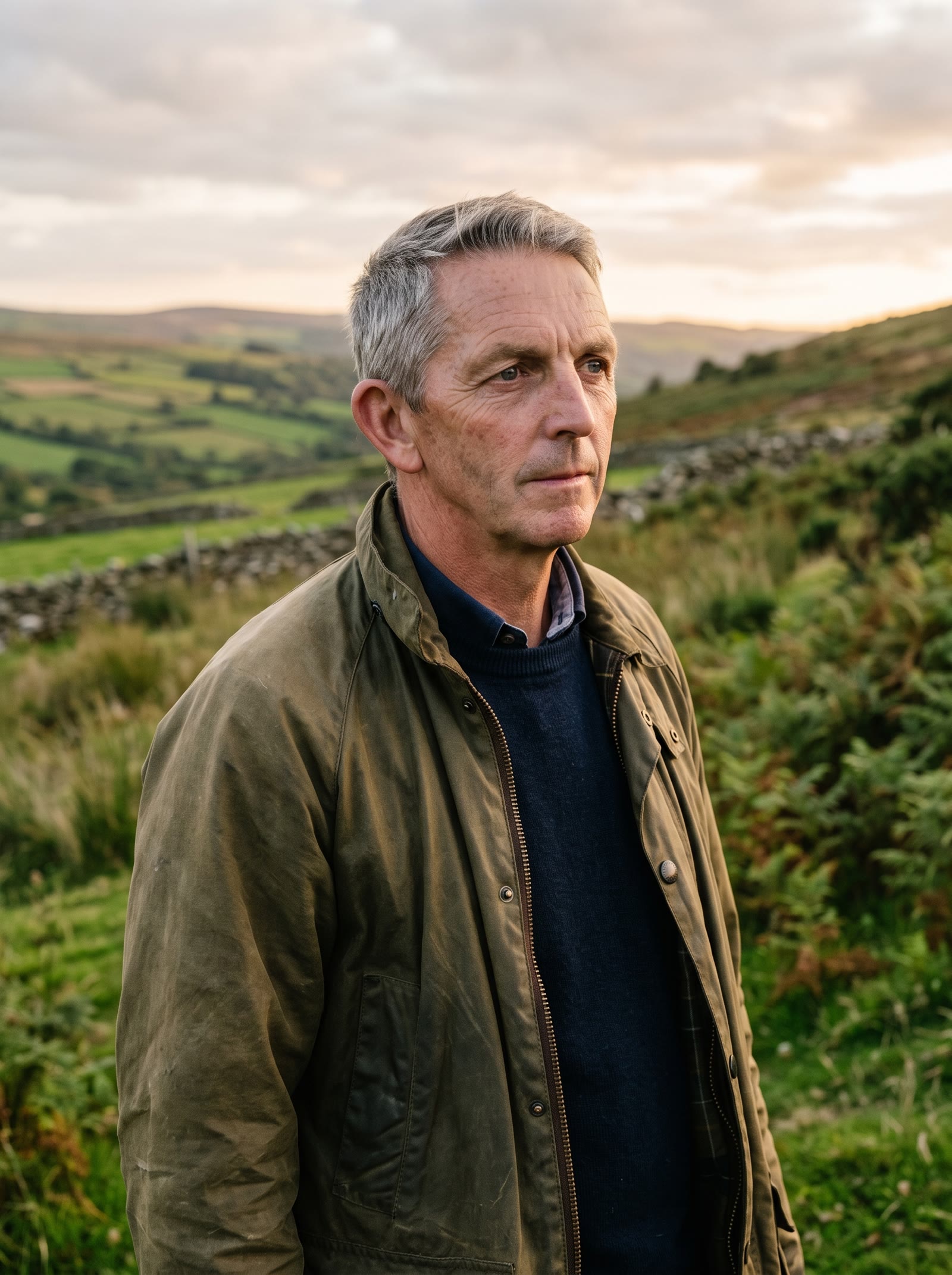 Nige Thomas on a hillside in West Wales